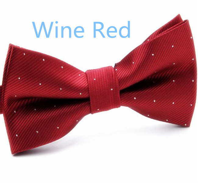 Men's Solid Bow Ties Double Deck Striped Dot For Adult Family Friends Entertainment Performance