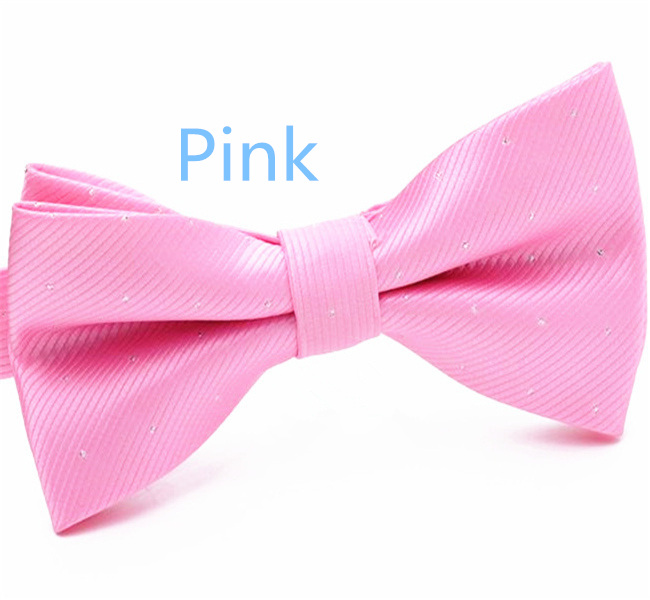Men's Solid Bow Ties Double Deck Striped Dot For Adult Family Friends Entertainment Performance