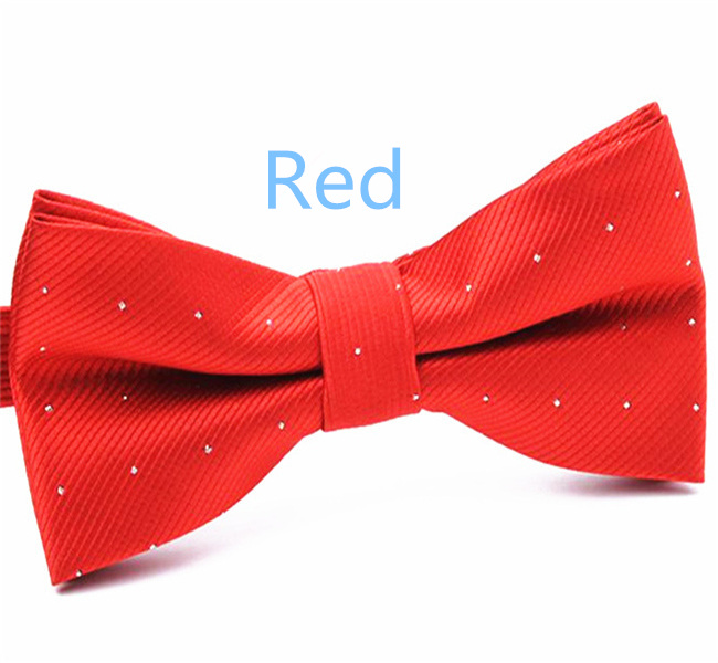 Men's Solid Bow Ties Double Deck Striped Dot For Adult Family Friends Entertainment Performance