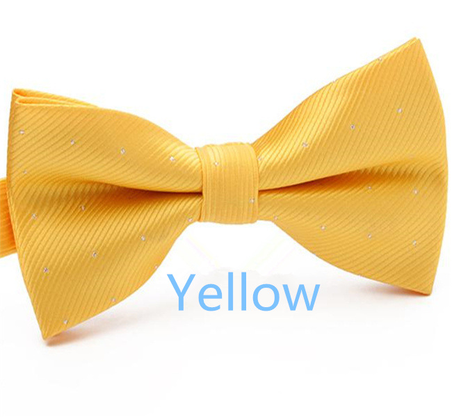 Men's Solid Bow Ties Double Deck Striped Dot For Adult Family Friends Entertainment Performance