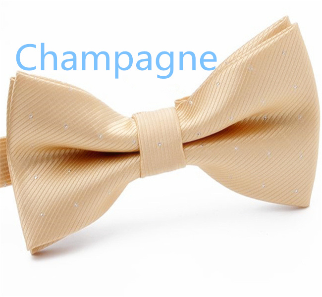 Men's Solid Bow Ties Double Deck Striped Dot For Adult Family Friends Entertainment Performance