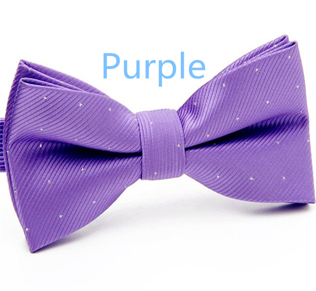 Men's Solid Bow Ties Double Deck Striped Dot For Adult Family Friends Entertainment Performance