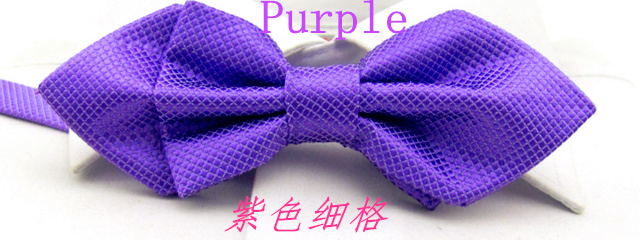 Men's Plaid Tip Bow Ties For Adult Adjustable Length Young Girl's One Piece Solid Colour Small Ties