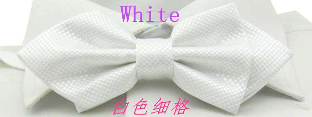 Men's Plaid Tip Bow Ties For Adult Adjustable Length Young Girl's One Piece Solid Colour Small Ties