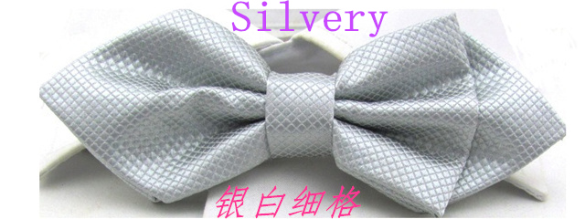 Men's Plaid Tip Bow Ties For Adult Adjustable Length Young Girl's One Piece Solid Colour Small Ties