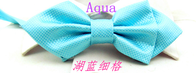 Men's Plaid Tip Bow Ties For Adult Adjustable Length Young Girl's One Piece Solid Colour Small Ties
