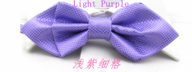 Men's Plaid Tip Bow Ties For Adult Adjustable Length Young Girl's One Piece Solid Colour Small Ties