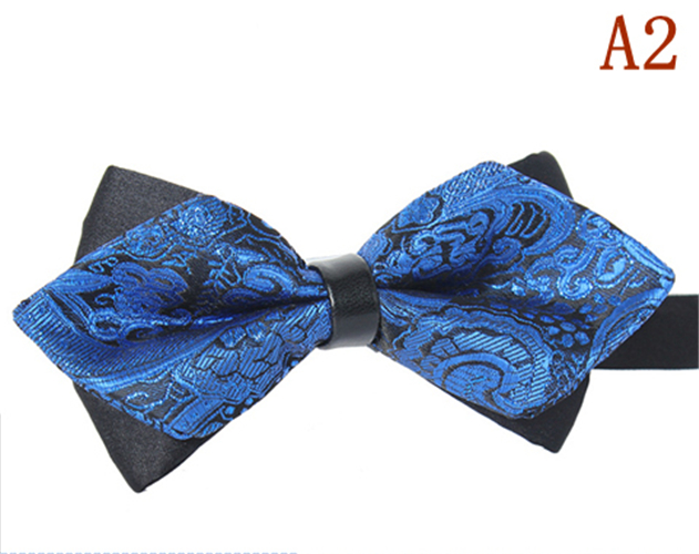 Men's Plaid Tip Bow Ties Adult Adjustable Length Young Girl's One Piece Colour Striped Small Bowies