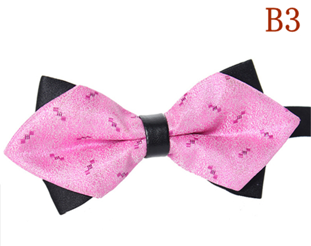 Men's Plaid Tip Bow Ties Adult Adjustable Length Young Girl's One Piece Colour Striped Small Bowies