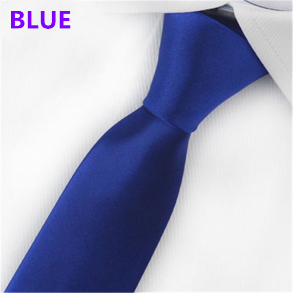 Fashion Men's Slim Solid Colour 8cm Neckties For Adult Business Office Lady Ties Hand Make One Piece