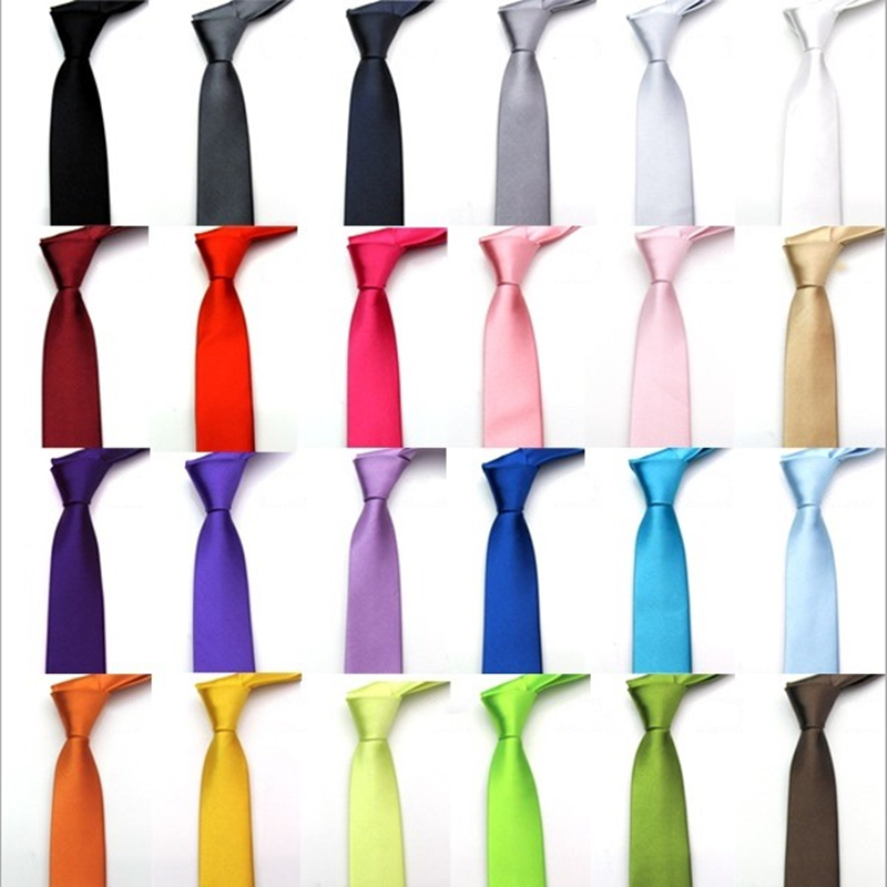 Fashion Men's Slim Solid Colour 8cm Neckties For Adult Business Office Lady Ties Hand Make One Piece