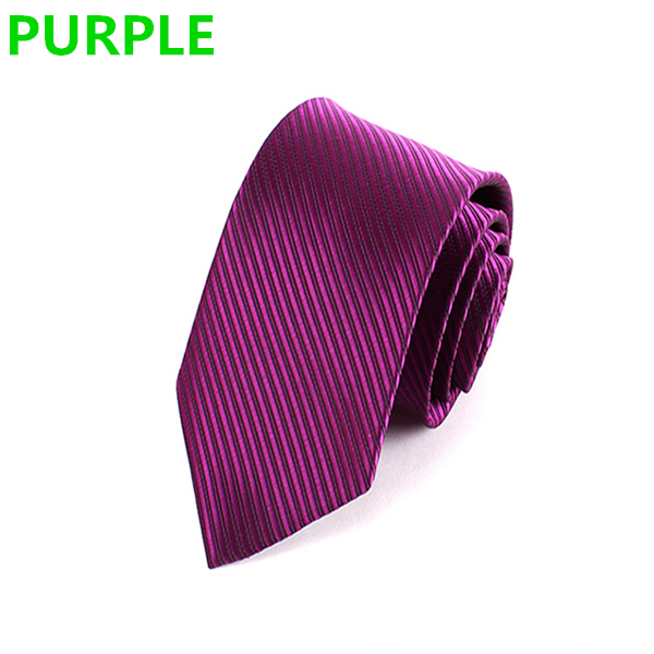 Fashion Men's Slim Striped Solid Colour Neckties For Adult Business Office Lady Hnad Make Ties