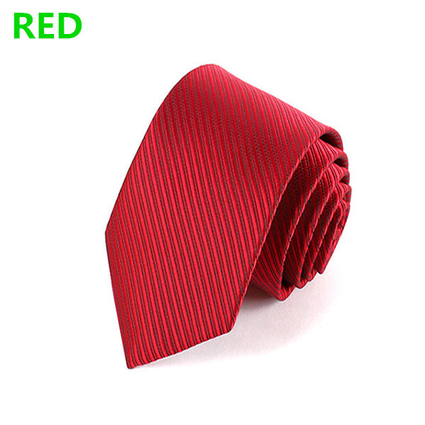 Fashion Men's Slim Striped Solid Colour Neckties For Adult Business Office Lady Hnad Make Ties