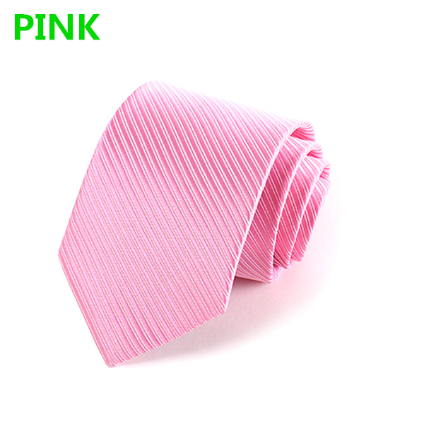 Fashion Men's Slim Striped Solid Colour Neckties For Adult Business Office Lady Hnad Make Ties