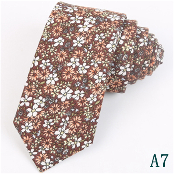 Fashion Men's Slim Narrow Neckties For Adult 6cm Arrow Girl's Floral Printing Neck Ties For Wedding