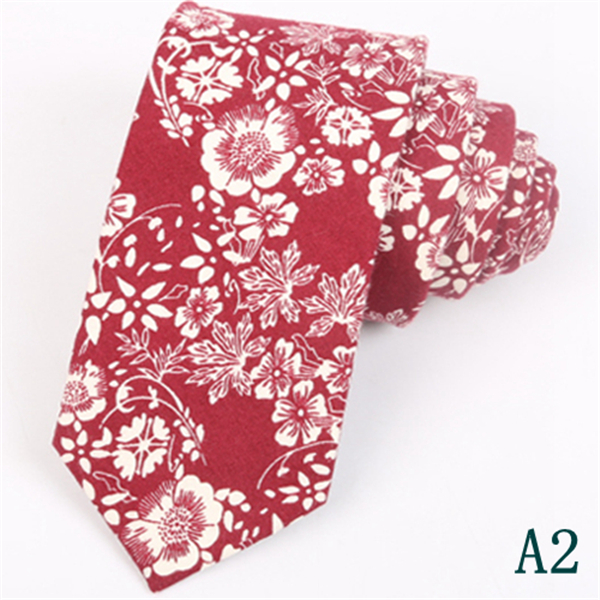 Fashion Men's Slim Narrow Neckties For Adult 6cm Arrow Girl's Floral Printing Neck Ties For Wedding