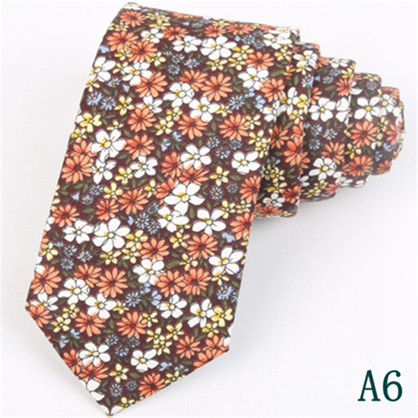 Fashion Men's Slim Narrow Neckties For Adult 6cm Arrow Girl's Floral Printing Neck Ties For Wedding