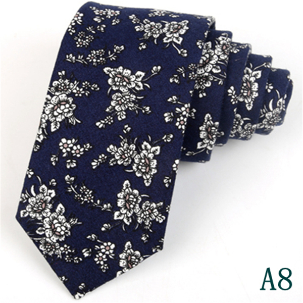 Fashion Men's Slim Narrow Neckties For Adult 6cm Arrow Girl's Floral Printing Neck Ties For Wedding