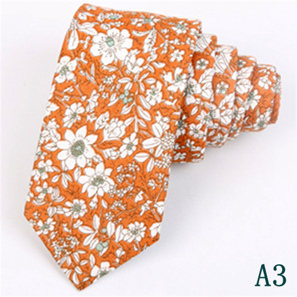 Fashion Men's Slim Narrow Neckties For Adult 6cm Arrow Girl's Floral Printing Neck Ties For Wedding