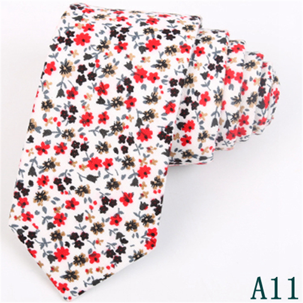 Fashion Men's Slim Narrow Neckties For Adult 6cm Arrow Girl's Floral Printing Neck Ties For Wedding
