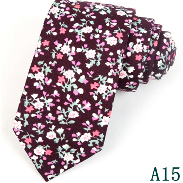 Fashion Men's Slim Narrow Neckties For Adult 6cm Arrow Girl's Floral Printing Neck Ties For Wedding