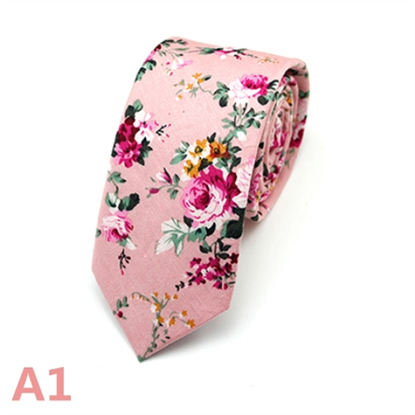 Fashion Men's Slim Narrow Neckties For Adult 6cm Arrow Girl's Handmade Floral Printing Neck Ties