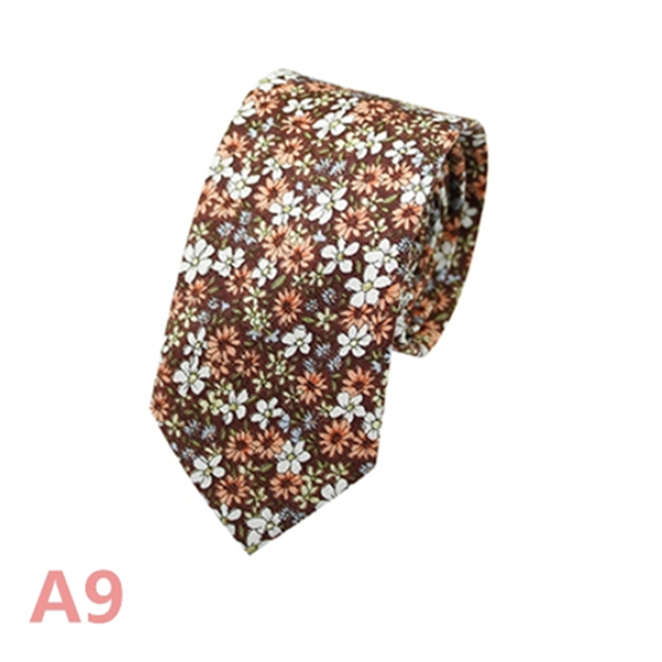 Fashion Men's Slim Narrow Neckties For Adult 6cm Arrow Girl's Handmade Floral Printing Neck Ties