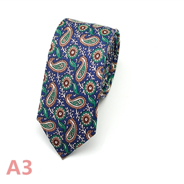 Fashion Men's Slim Narrow Neckties For Adult 6cm Arrow Girl's Handmade Floral Printing Neck Ties