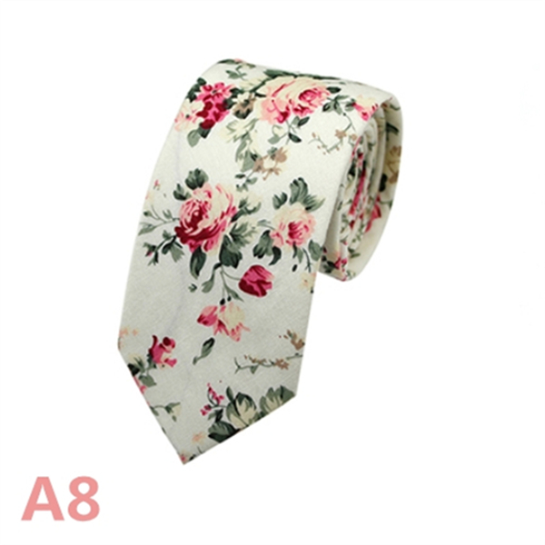 Fashion Men's Slim Narrow Neckties For Adult 6cm Arrow Girl's Handmade Floral Printing Neck Ties