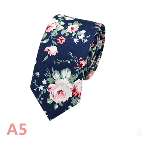 Fashion Men's Slim Narrow Neckties For Adult 6cm Arrow Girl's Handmade Floral Printing Neck Ties