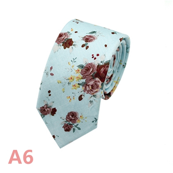 Fashion Men's Slim Narrow Neckties For Adult 6cm Arrow Girl's Handmade Floral Printing Neck Ties