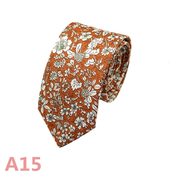 Fashion Men's Slim Narrow Neckties For Adult 6cm Arrow Girl's Handmade Floral Printing Neck Ties