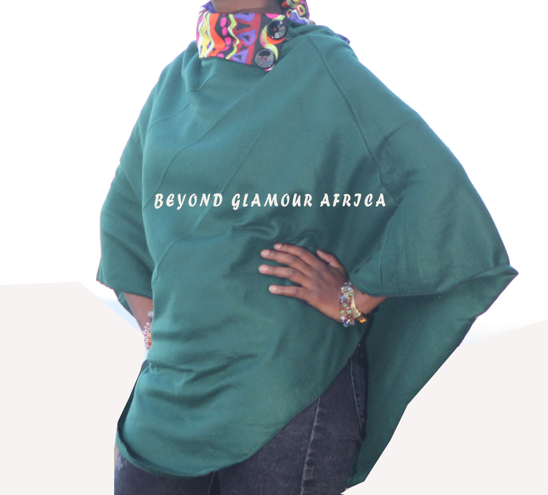 Multi color Black Ankara Woolen Soft Warm ponchos