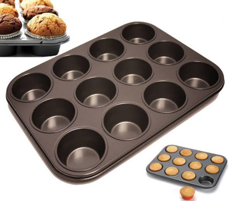 12 holes non stick baking tray