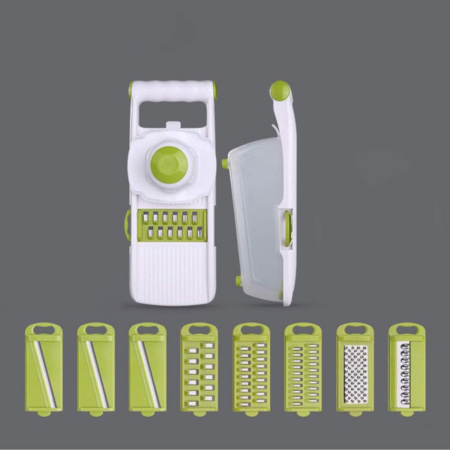Mandoline Slicer Vegetable Cutter With 8 Pieces Stainless Steel Blade Potato Peeler Carrot Grater