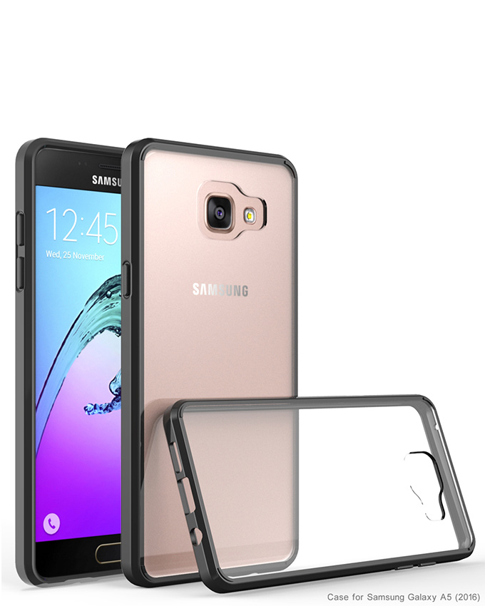 Samsung Galaxy A5 (2016) A510 5.2" Back Cover - Clear With Black Edges