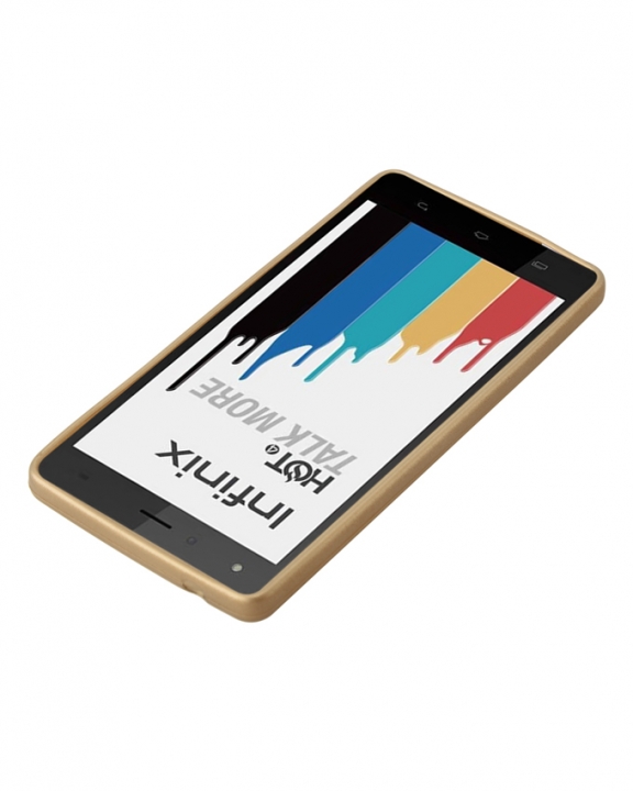 INFINIX Hot 4 PRO (X556) Back Cover - Silicone Rubber Finish Gold