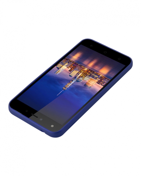 Tecno WX4 Back Cover - Silicone Rubber Finish Blue
