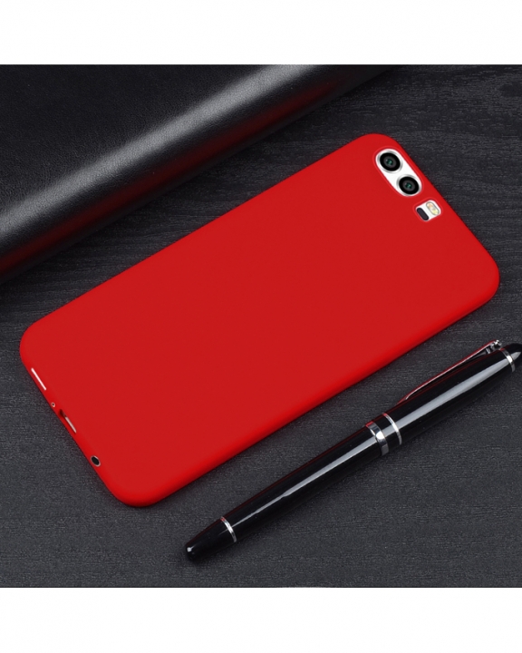 Huawei P10 Plus Back Cover - Silicone Rubber Finish Red