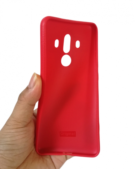 Huawei Mate 10 Pro Back Cover - Silicone Rubber Finish Red