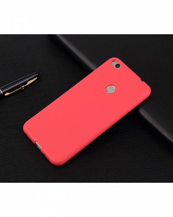 Huawei Honor 8 Lite Back Cover - Silicone Rubber Finish Red