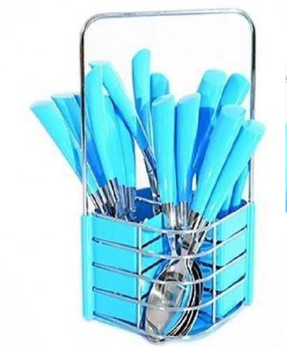 Black 24 Pieces Cutlery Set With Caddy Black 24 pieces