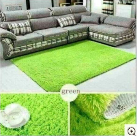 Fluffy Soft and Tender Carpet - Green 7*8