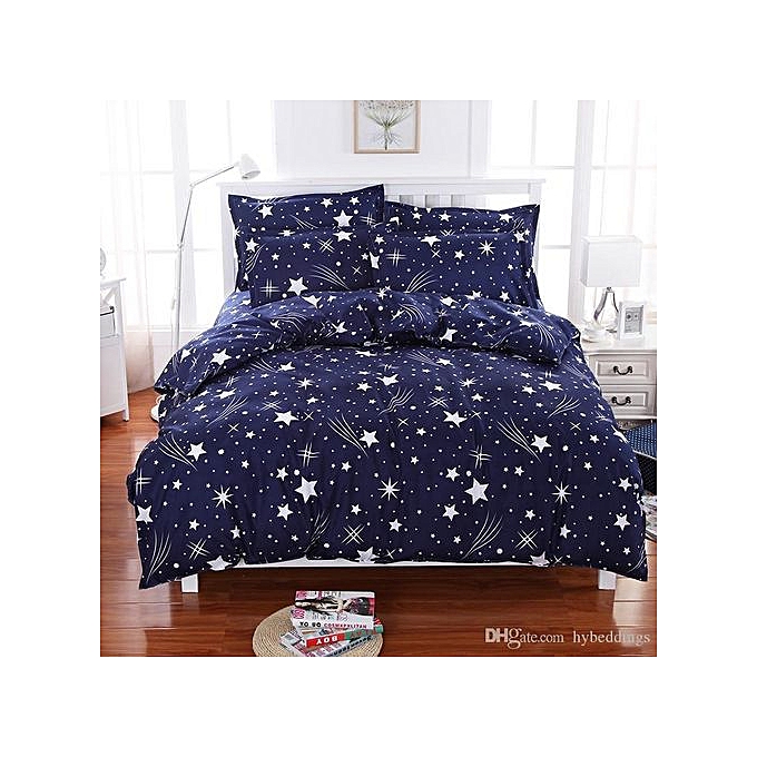 4 Pcs of Duvet Set ( 1 Duvet, 2 Pillow cases and 1 Bed-sheet ) -