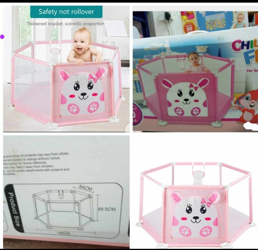 Child safety fence (play pen) center with 5-10 balls
