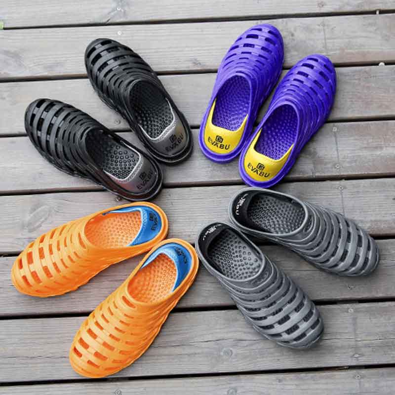 The new plus-size crocs for men are lightweight, soft-soled sandal sandals with cut-out feet