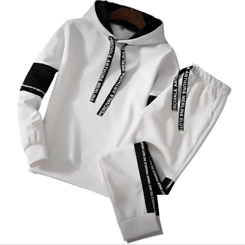 Suits Men's T- shirt New Sports Leisure Suit Young Men Slim Two Pieces (Clothes+Trousers) Suit