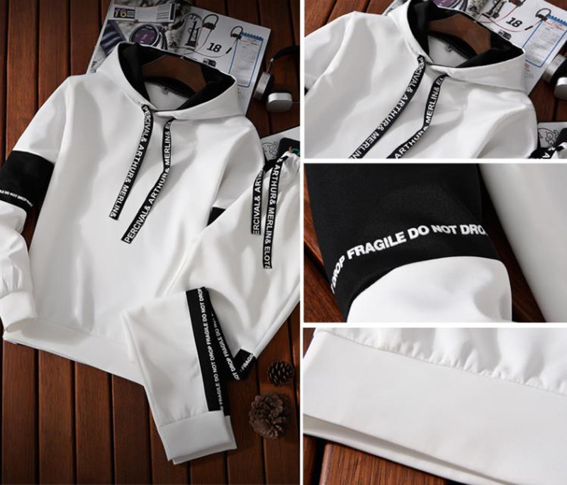 Suits Men's T- shirt New Sports Leisure Suit Young Men Slim Two Pieces (Clothes+Trousers) Suit