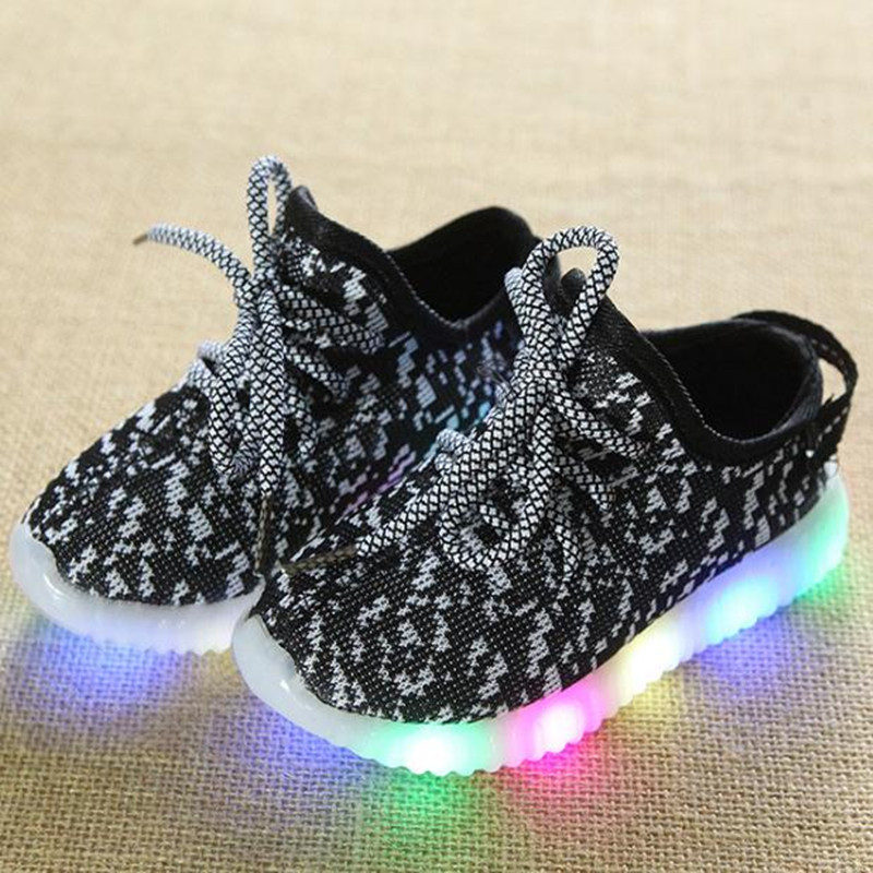 Children's LED Lighting Shoes Girls Shoes Boys' Shoes Casual Coconut Shoes Knitting Children's Shoes