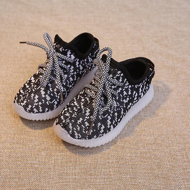 Children's LED Lighting Shoes Girls Shoes Boys' Shoes Casual Coconut Shoes Knitting Children's Shoes
